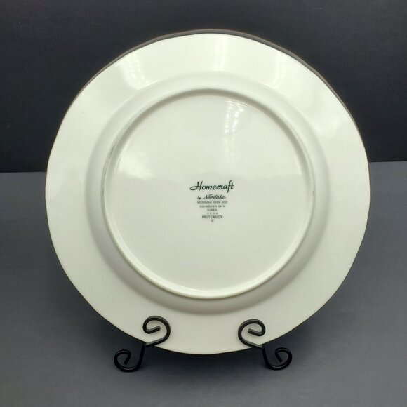 Noritake Homecraft Fruit Canyon Dinner Plates Fruit Pattern Rim Dinner Plates - Picture 3 of 6